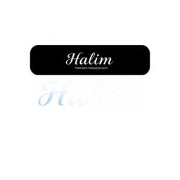 A sleek and modern logo design featuring the name 'Halim'