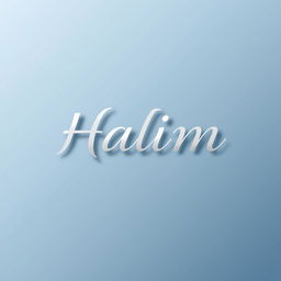 A sleek and modern logo design featuring the name 'Halim'