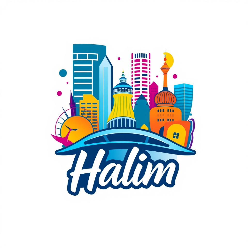 A unique and artistic logo design for "Jalan Halim"