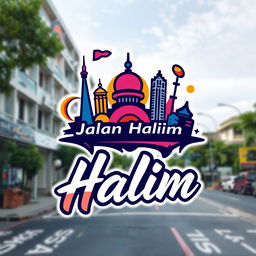 A unique and artistic logo design for "Jalan Halim"