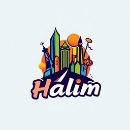 A unique and artistic logo design for "Jalan Halim"