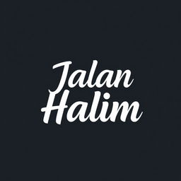 A unique and artistic logo design for "Jalan Halim" intended for branding on clothing