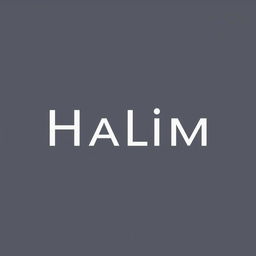 Design a unique logo featuring the name "Halim", incorporating modern and stylish typography