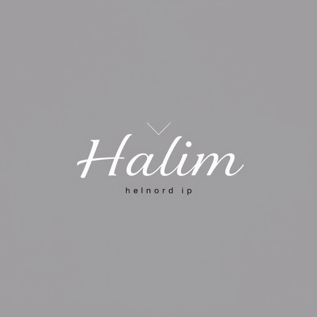 Design a logo featuring the name "Halim" tailored for Brent's clothing line