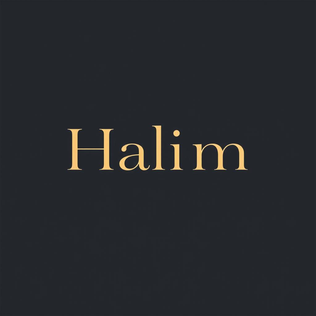 Design a logo featuring the name "Halim" tailored for Brent's clothing line