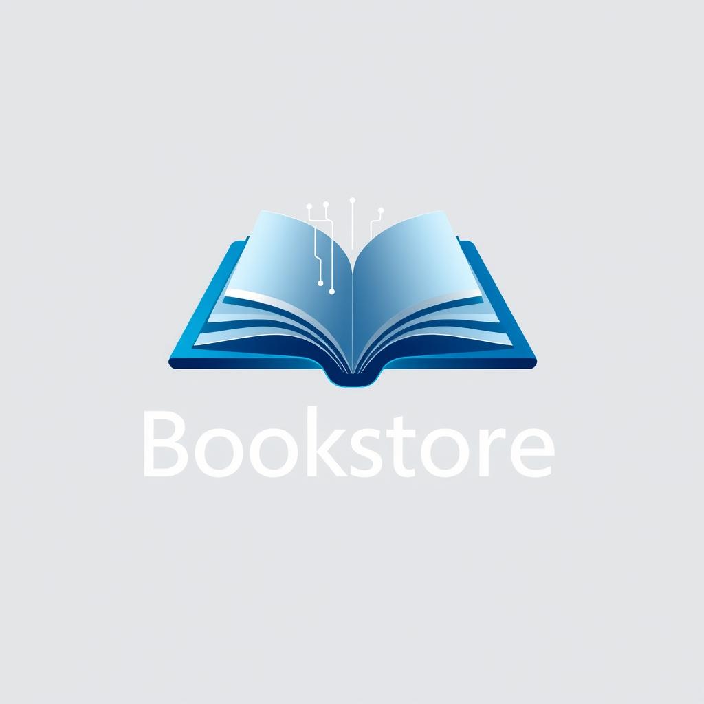 A modern and sleek logo design for a digital bookstore