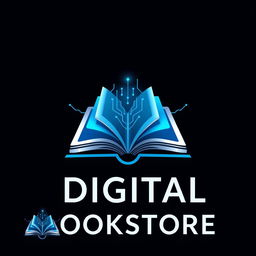 A modern and sleek logo design for a digital bookstore