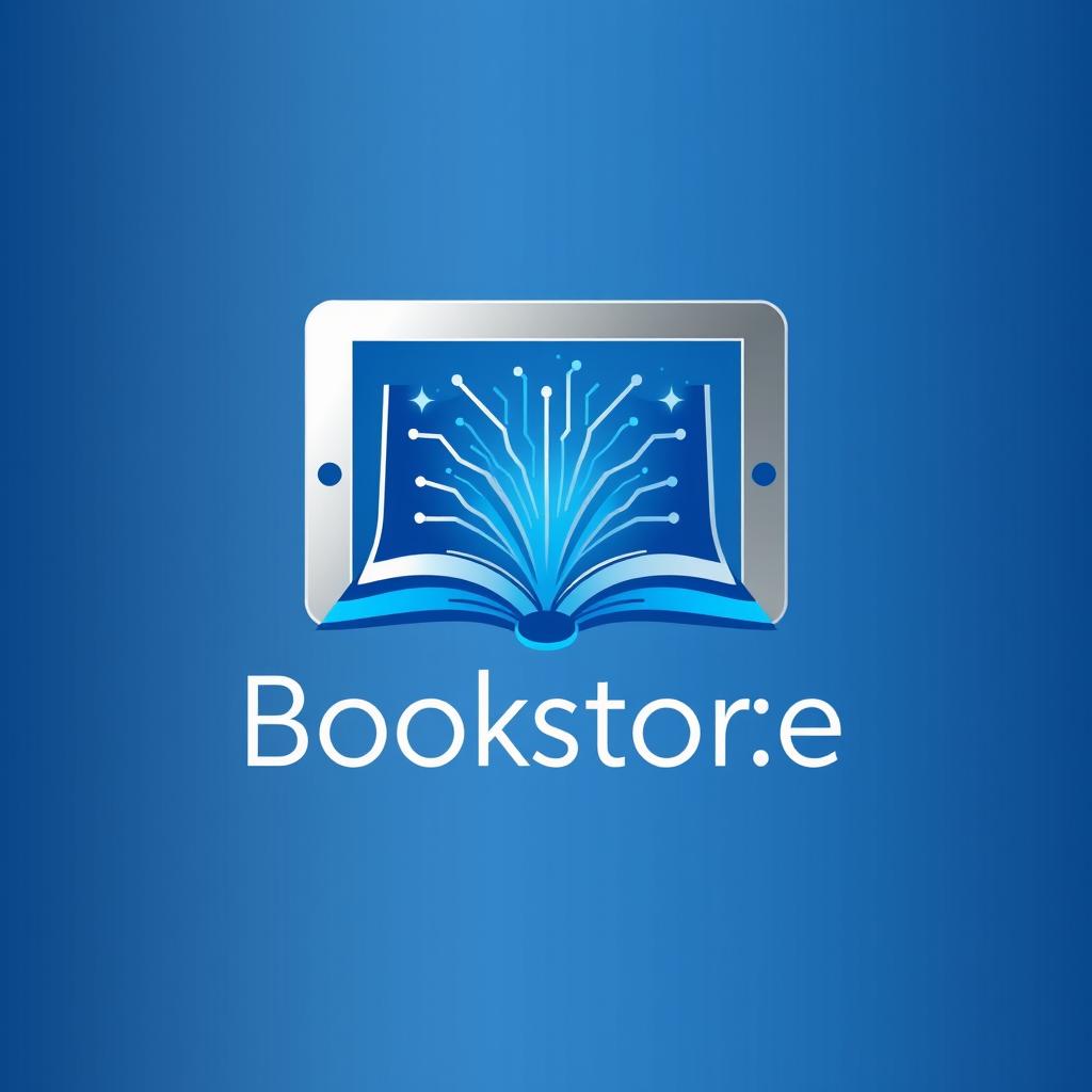 A modern and sleek logo design for a digital bookstore