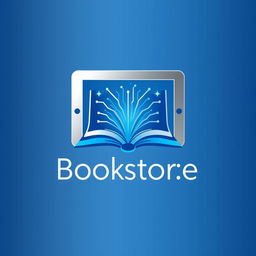 A modern and sleek logo design for a digital bookstore