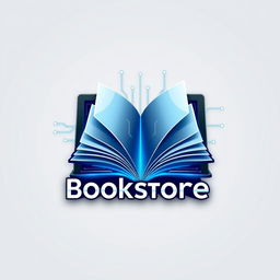 A modern and sleek logo design for a digital bookstore