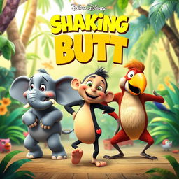 A Pixar and Disney-inspired movie poster titled "Shaking Butt"