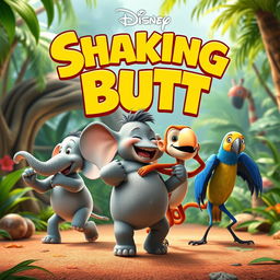 A Pixar and Disney-inspired movie poster titled "Shaking Butt"