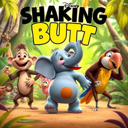 A Pixar and Disney-inspired movie poster titled "Shaking Butt"