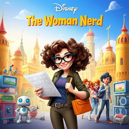 A Disney-style movie poster titled "The Woman Nerd"