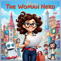 A Disney-style movie poster titled "The Woman Nerd"