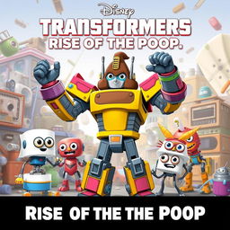 A Disney-inspired movie poster titled "Transformers: Rise of the Poop"