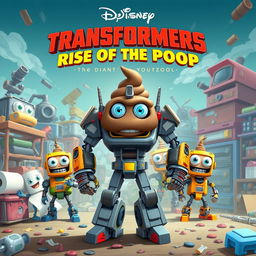 A Disney-inspired movie poster titled "Transformers: Rise of the Poop"