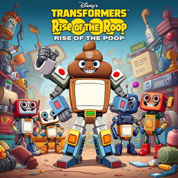 A Disney-inspired movie poster titled "Transformers: Rise of the Poop"