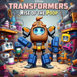 A Disney-inspired movie poster titled "Transformers: Rise of the Poop"