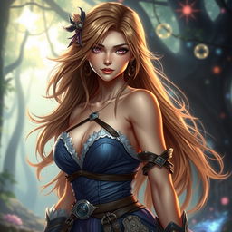 A sexy RPG fantasy girl with captivating beauty