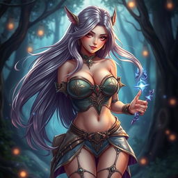 A sexy RPG fantasy girl with captivating beauty