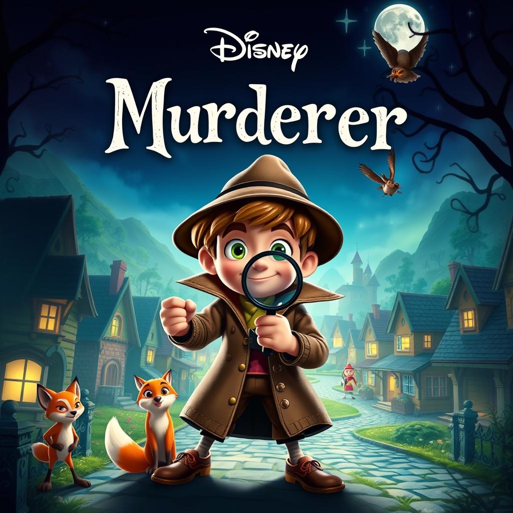 A Disney-style movie poster titled "Murderer"