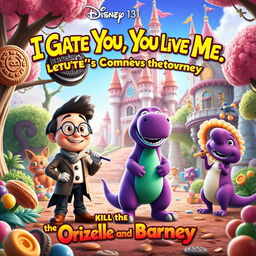 A Disney-style movie poster titled "I Gate You, You Live Me: Let's Go Kill the Oreo and Barney"