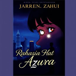 Novel cover showing the silhouette of Jakarta city at night, featuring skyscrapers and twinkling city lights