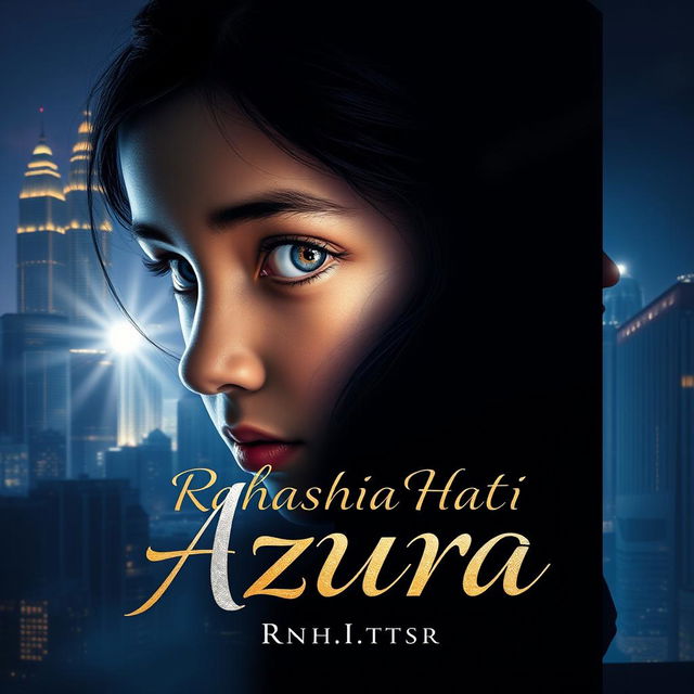 A captivating novel cover sized 640×736 pixels featuring the Jakarta city skyline at night with gleaming skyscrapers and city lights in the background