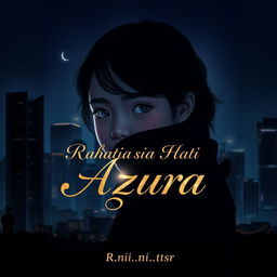 A novel cover in the size of 640x736 pixels featuring the silhouette of Jakarta city at night