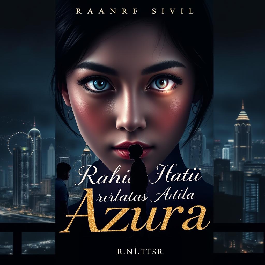 A book cover for a novel, size 640x736, featuring a background of Jakarta skyline at night