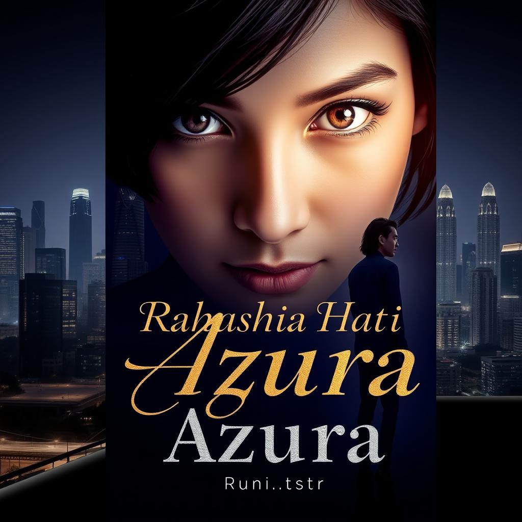 A book cover for a novel, size 640x736, featuring a background of Jakarta skyline at night