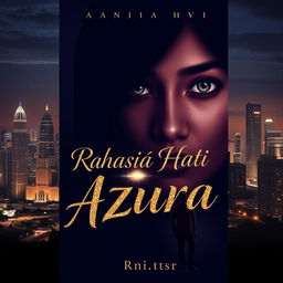 A book cover for a novel, size 640x736, featuring a background of Jakarta skyline at night