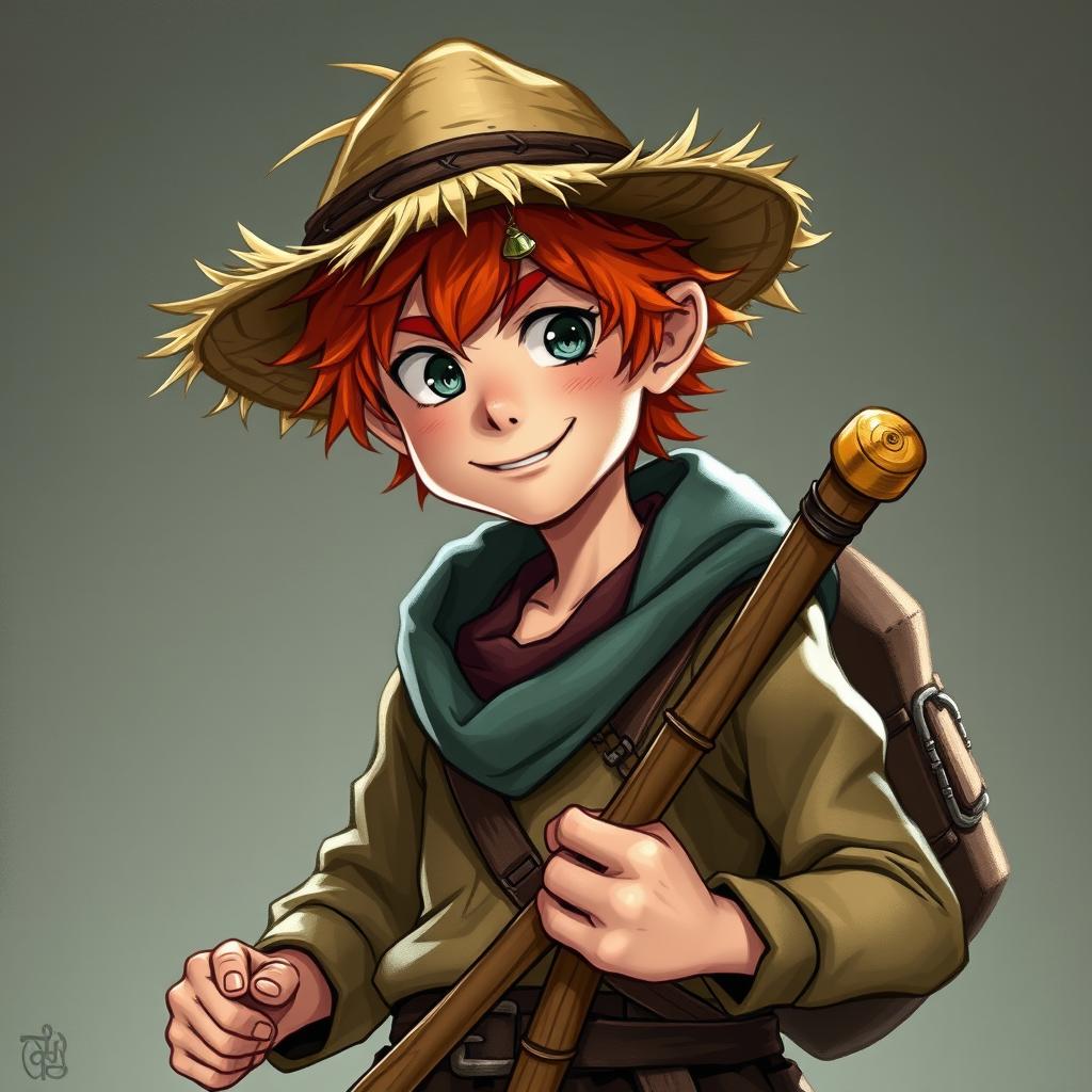 A scrappy, mischievous human character from DND western fantasy