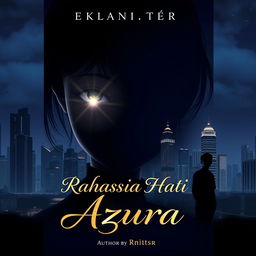 A novel cover with dimensions 640x736 depicting a nighttime silhouette of Jakarta's skyline with skyscrapers and glittering city lights