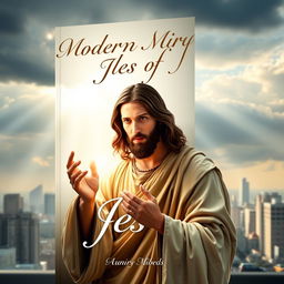 A captivating book cover design for "Modern Miracles of Jesus"