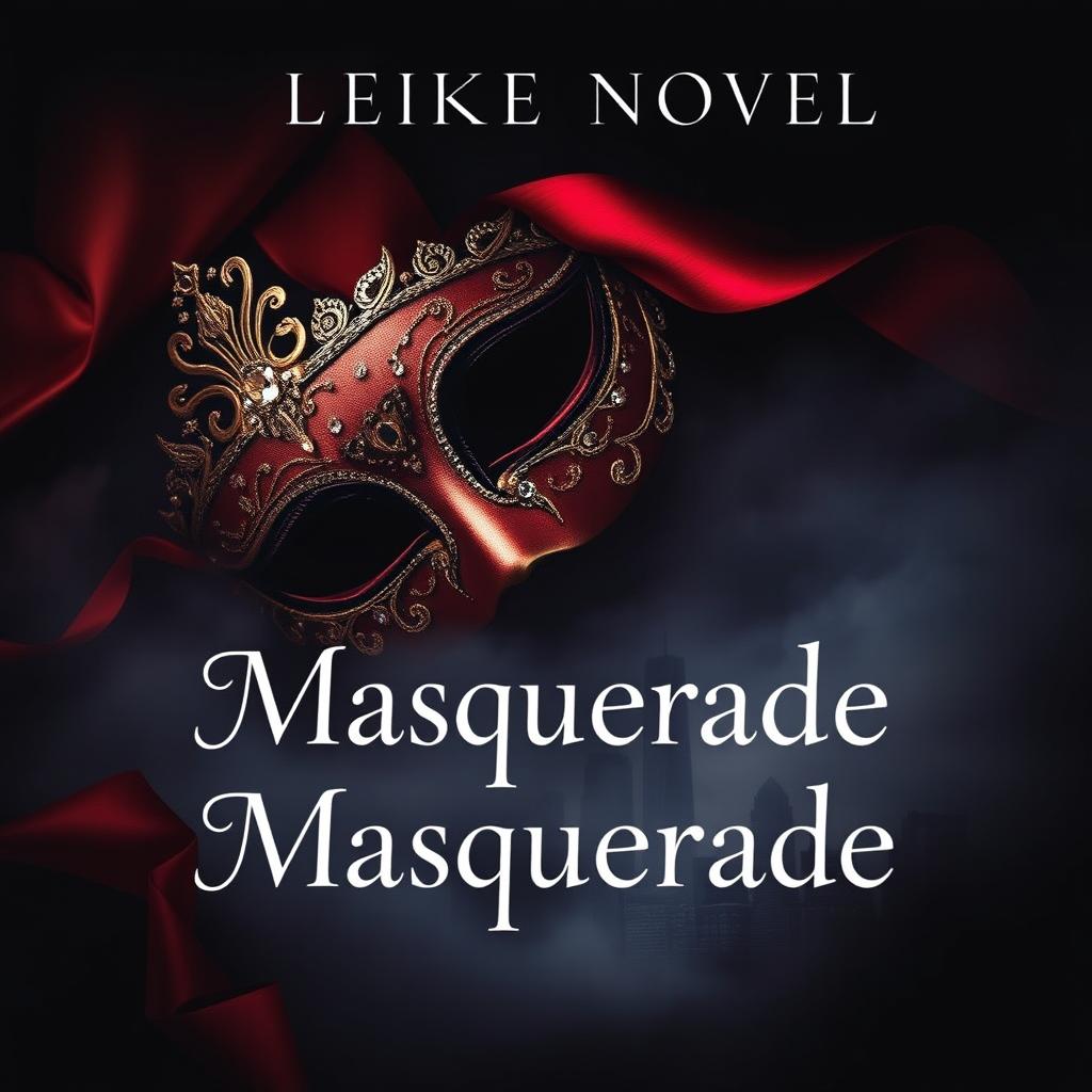 A captivating crime novel book cover featuring the title "Life is a Masquerade"