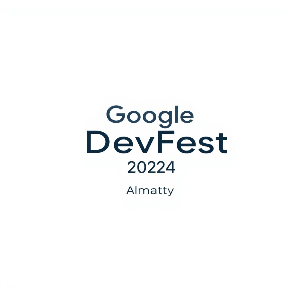 A simple rectangular swag design featuring the text 'Google DevFest 2024' and 'Almaty'