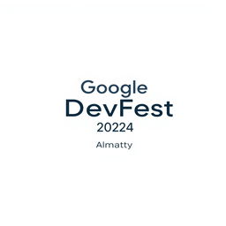 A simple rectangular swag design featuring the text 'Google DevFest 2024' and 'Almaty'