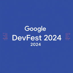 A simple rectangular swag design featuring the text 'Google DevFest 2024' and 'Almaty'