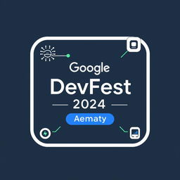 A simple rectangular swag design featuring the text 'Google DevFest 2024' and 'Almaty'