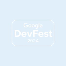 A simple rectangular swag design featuring the text 'Google DevFest 2024' and 'Almaty'