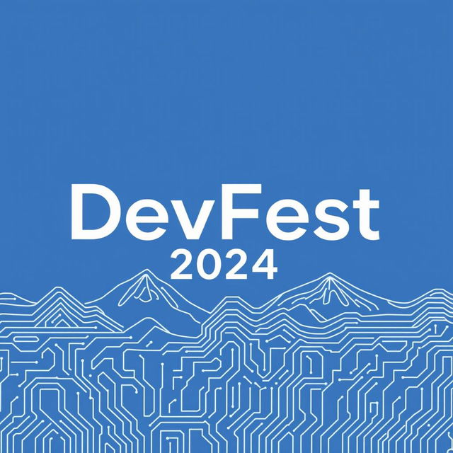 A simple rectangular swag design featuring the text 'Google DevFest 2024'