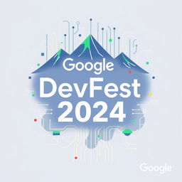A sleek swag design featuring the text 'Google DevFest 2024'