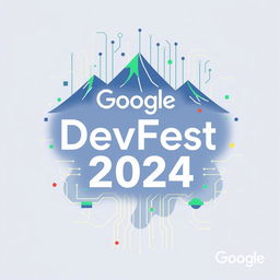 A sleek swag design featuring the text 'Google DevFest 2024'