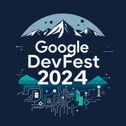 A sleek swag design featuring the text 'Google DevFest 2024'