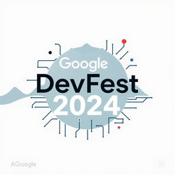 A sleek swag design featuring the text 'Google DevFest 2024'