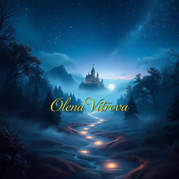 A fantasy-themed banner for the profile of an author named Olena Vitrova