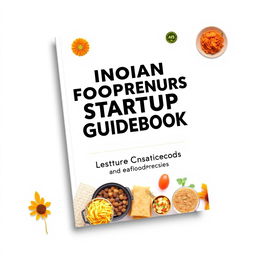 A5 size book cover design for "Indian Foodpreneurs Startup Guidebook: Twelve Steps to Foodpreneurship"