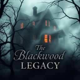 A haunting book cover for "The Blackwood Legacy"